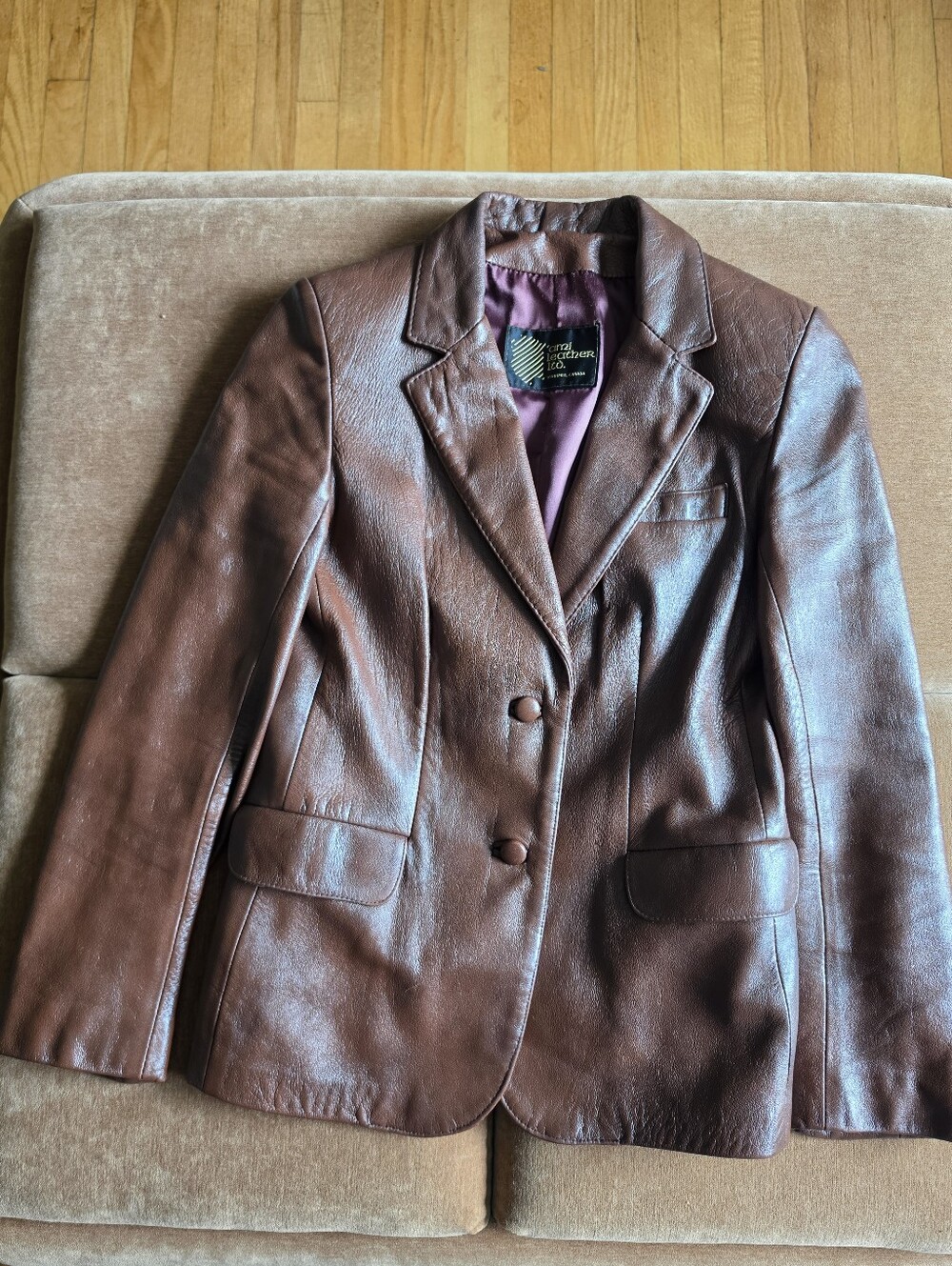 Ami Leather Ltd. Vintage Leather Blazer Chocolate Brown No Size Listed
